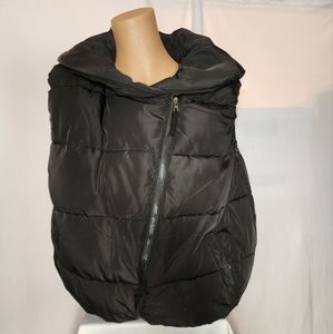 Calvin Klein Black Quilted Puffer Zip Up Vest Womens XL
